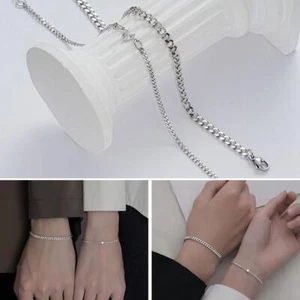 Set Bracciale Acciaio Moda 2PZ per Coppia Unisex Donna Amante✨y Uomo J4S8 L4 Z5E3 - Foto 1 di 8
