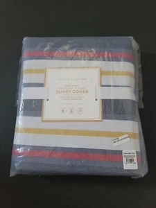 Pottery Barn Teen Organic Bowline Stripe TWIN Duvet Cover - Picture 1 of 3