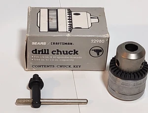 Portabrocas Sears Craftsman 92980 5/64-1/2" Capacidad 1/2"-20 Montaje Hecho en EE. UU. - Imagen 1 de 11