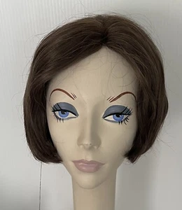 NWT! JACQUELYN Wig HUMAN HAIR Blend • New Design 8-6 BROWN Bob • Mono Part - Picture 1 of 5