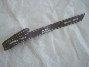 HERMES Logo braun schmal Geschenkpapier Bänder für kleine Box 90" x 0,5" - Bild 1 von 3