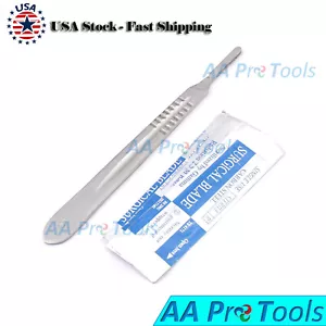 10 STERILE CHIRURGISCHE KLINGEN #20 MIT GRATIS SKALPELL MESSERGRIFF #4 - Bild 1 von 2
