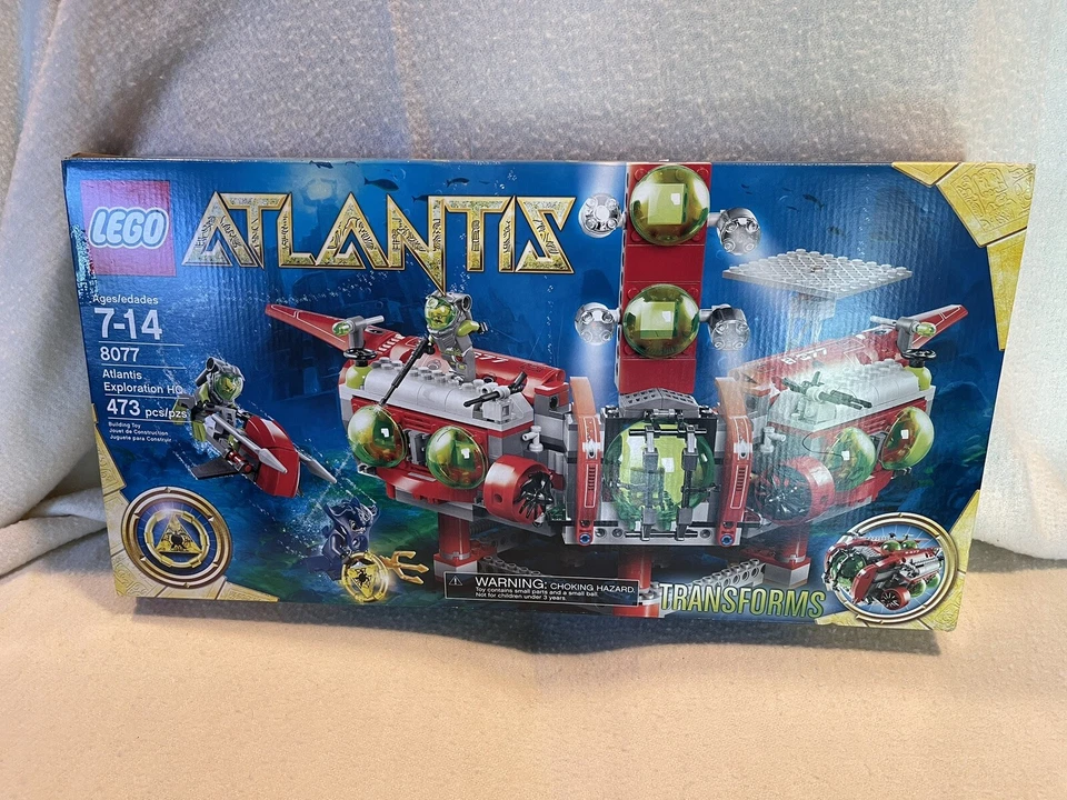 NIB LEGO ATLANTIS SET 8077 EXPLORATION HEADQUARTERS COMPLETE W/ BOX & BOOKS - Image 1 of 4