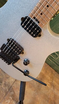 Guitarra Eléctrica Estándar EVH Wolfgang Arce Horneado en Brillo Plateado Foto 1 de 4