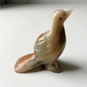 Jade Soapstone Carving of Small Bird Mexico Art - Picture 1 of 6