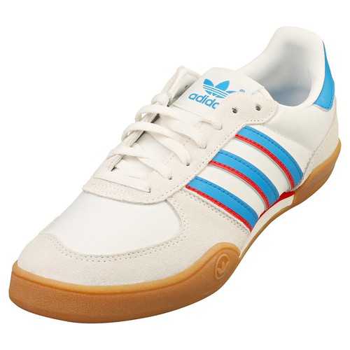 Adidas Squash Indoor Scarpe da Ginnastica Casual Uomo in Bianco Blu 4.5 UK