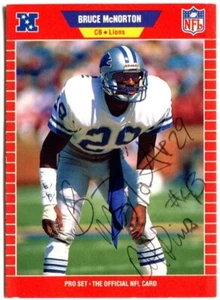 BRUCE MCNORTON Signed 1989 Pro Set AUTO Authentic Autograph Lions #454 - Picture 1 of 1