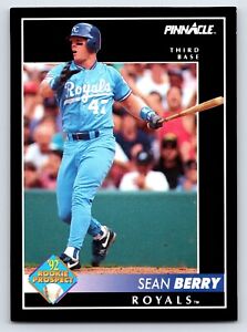 1992 Pinnacle Baseball Sean Berry #271 Rookie Prospect Kansas City Royals