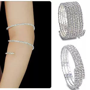 Spiral Upper Arm Cuff Armlet Armband Bangle Bracelet Jewellery - Picture 1 of 7