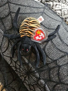 TY SPINNER The Spider Beanie Babies Baby Collection Stuffed Plush Toy With Tag - Picture 1 of 7