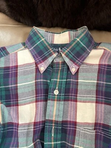 Ralph Lauren Designer Vintage Blake Button Down Shirt Long Sleeve Plaid Men's XL - Picture 1 of 4