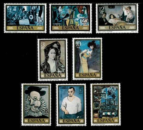 Spain 1978 - Pablo Picasso Artwork, Paintings - Set of 8v - Scott 2108-15 - MNH Cover