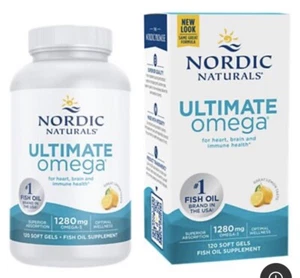 Nordic Naturals Ultimate Omega-3 Lemon 1280mg Sealed Bottle 120 Softgels - Picture 1 of 3