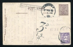 ADEN INDIA USATO ALL'ESTERO GB AFFRANCATURA MARITTIMA SCADENZA 1925 - Foto 1 di 2