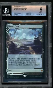 Marsh Flats - lámina Zendikar Rising Expeditions, BGS 9 como nueva. Magic The Gathering (Pop 2) - Imagen 1 de 2