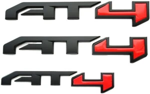 3Pack OEM AT4 Badge Emblem fits 2019-202524 Sierra 85002068 Black RED - Picture 1 of 5