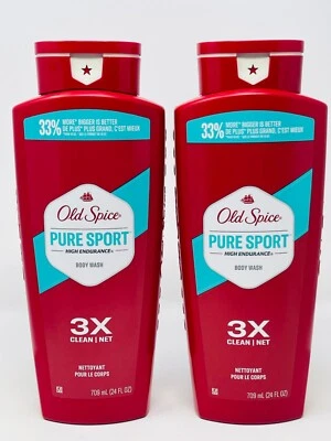 2 Old Spice Pure Sport lavado corporal de alta resistencia 24 fl oz nuevo Foto 1 de 4