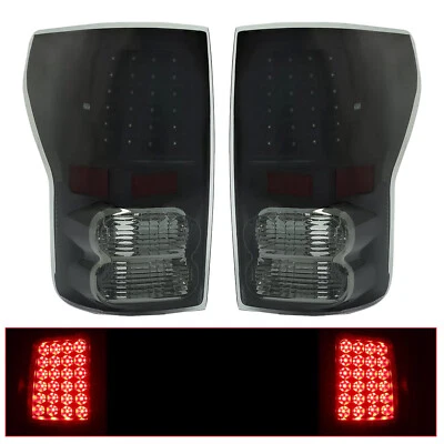 Luces traseras LED negras humo para Toyota Tundra 2007-2013 luces de freno izquierda+derecha Foto 1 de 4