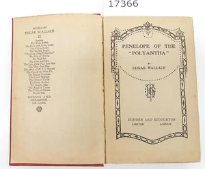 Edgar Wallace Penelope of the Polyantha Hodder and Stoughton - Imagen 1 de 4