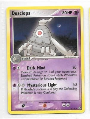 Pokemon --- DUSCLOPS --- EX Power Keepers! NM/Mint! 14/108     *B3G1* - Image 1 of 4