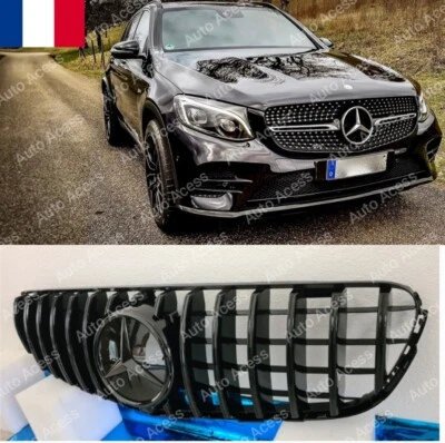 Calandre Mercedes GLC X253 C253 NOIR 2015 À 2019 look GT NOIR AVEC LOGO NOIR - Bild 1 von 4