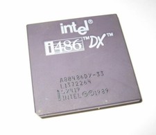 Intel 486 DX 33 MHz CPU SX419 Vintage A80486DX-33 GOLD