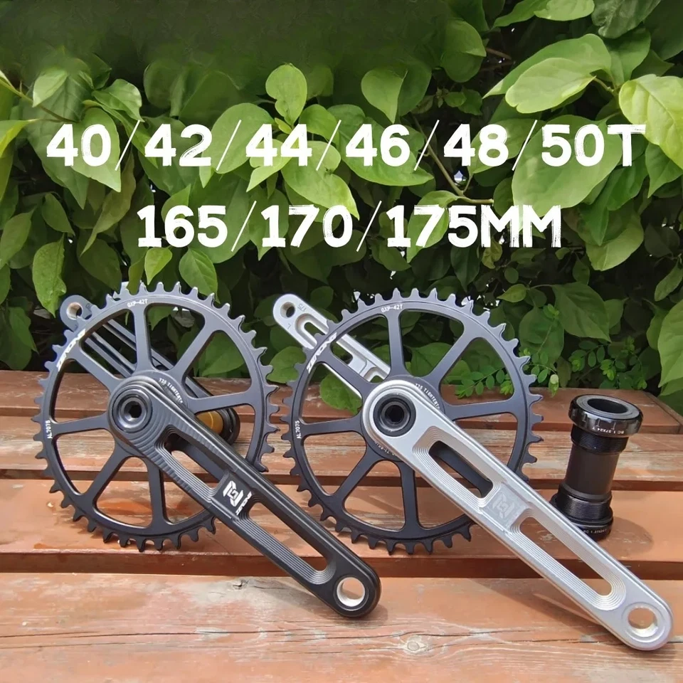 165/170/175mm Gravel Folding Road Bike Crank 40-48T Sprocket Integrated Crankset - Image 1 of 4