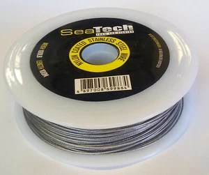 Sea Tech Nylon Coated Stainless Steel Trace Wire 100m Spools 20-200lb 7 Strand - Picture 1 of 2