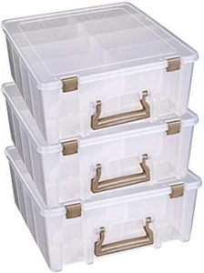 6990ZZ Super Satchel Double Deep 3-Pack, Portable Art & Craft Organizers with Ha - Picture 1 of 12