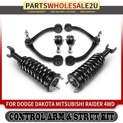 6x Kit de brazo de control de muelle helicoidal y puntal delantero para Dodge Dakota Mitsubishi Raider Foto 1 de 4