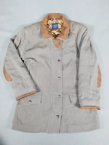 Cousins Of Cheltenham Jacke Herren Medium Grau Braun Chore Tweed Scheune Feldmantel - Bild 1 von 9