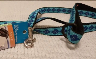 New RC Pets 3/4" x 6 ft Dog Leash Preppy Blue - Image 1 of 2