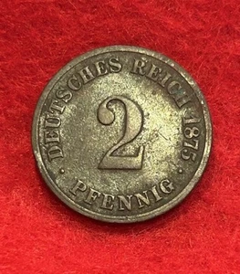 Deutschland 1875-C Kupfer 2 Pfennig Wilhelm I zirkuliert KM# 2 - Bild 1 von 2