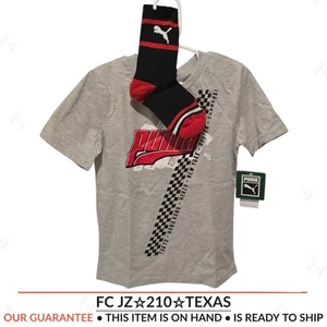 PUMA - Logo Graphic 2-Piece - Boys T-Shirt (Size 6) & Socks Set - NWT - Picture 1 of 8