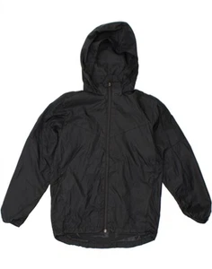 NIKE Boys Hooded Rain Jacket 10-11 Years Medium Black Polyester CE35 - Picture 1 of 3