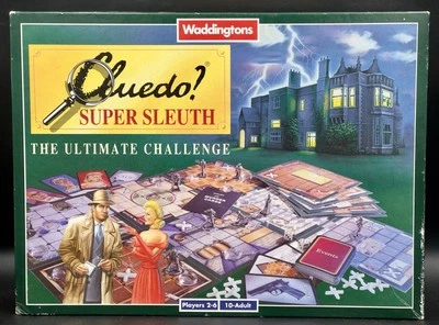 Vintage 1995 Cluedo Super Sleuth Board Game Waddington's Murder Mystery READ DES - Image 1 of 4
