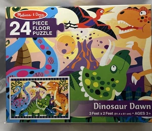 Rompecabezas de piso Melissa & Doug Dinosaur Dawn 24 piezas Jumbo 2’ x 3’ edades 3+ - Imagen 1 de 6