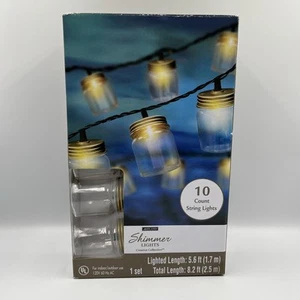 Ashland Mason Jar Shimmer Lights 10 Ct Creative Collection String Lights NEW - Picture 1 of 4