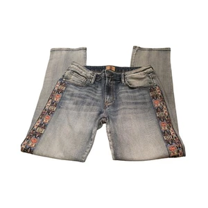 Driftwood Audrey High Rise Jeans - Women's 31x30 Aztec Side Trim Stripe Denim - Picture 1 of 13
