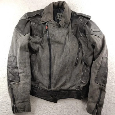 VTG Hein Gericke Denim Leather Jacket Motorcycle Men's medium - Image 1 of 4