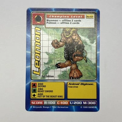 Leomon Bo-03 1st Edition Digimon Card Game 1999 Bandai NM - Image 1 of 2