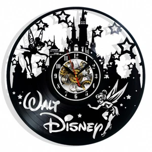 Disney Tinker Bell Wall Clock Records Decor Gift Christmas Birthday Holiday Art - Picture 1 of 5