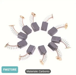 10 Spazzole carboncini 6x9x14 mm Universali Trapano Smerigliatrice Martelletto - Picture 1 of 6