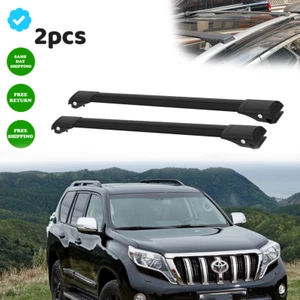 Toyota Land Cruiser Prado J150 2010-2023 Roof Rack Cross Bars Black Pair - Picture 1 of 23