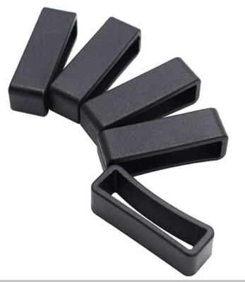 Hebilla cuadrada de lazo para cinturón de plástico para correas de mochila color negro Foto 1 de 4