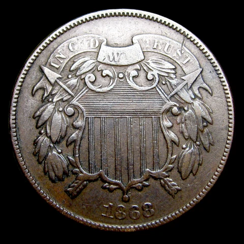 1868 Two Cent Piece 2cp  ---- Nice Coin ---- #VV246 Cover