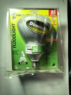 GE Flood Light Bulbs R40 Energy Smart 26W= 85W Dimmable Brand New - Image 1 of 4