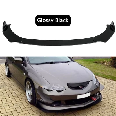 For Acura RSX 2002-2006 Gloss Black Front Bumper Lip Spoiler Splitter Body Kit - Image 1 of 4