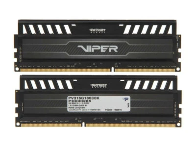 PATRIOT MEMORY PV316G186C0K VIPER 16GB (2x8GB) DDR3 1866MHZ PC3-15000 RAM KIT - Image 1 of 2