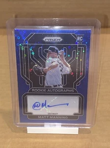 2022 Panini Prizm Blue Donut Circle /50 Matt Manning #RA-MM Rookie Auto RC - Bild 1 von 2